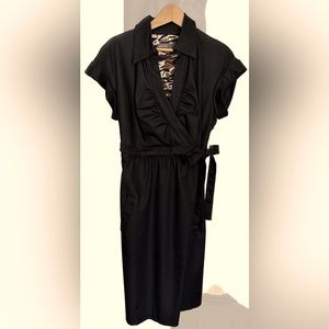 Donna Ricco Black Midi Shift Dress- Sz 14W